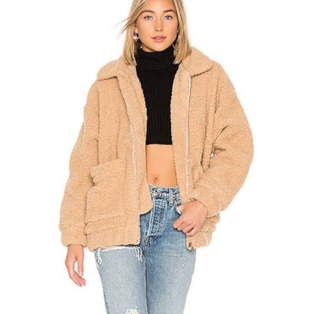 I.AM.GIA Pixie‎ Teddy Bear Coat Cozy Tan Sherpa Jacket Small